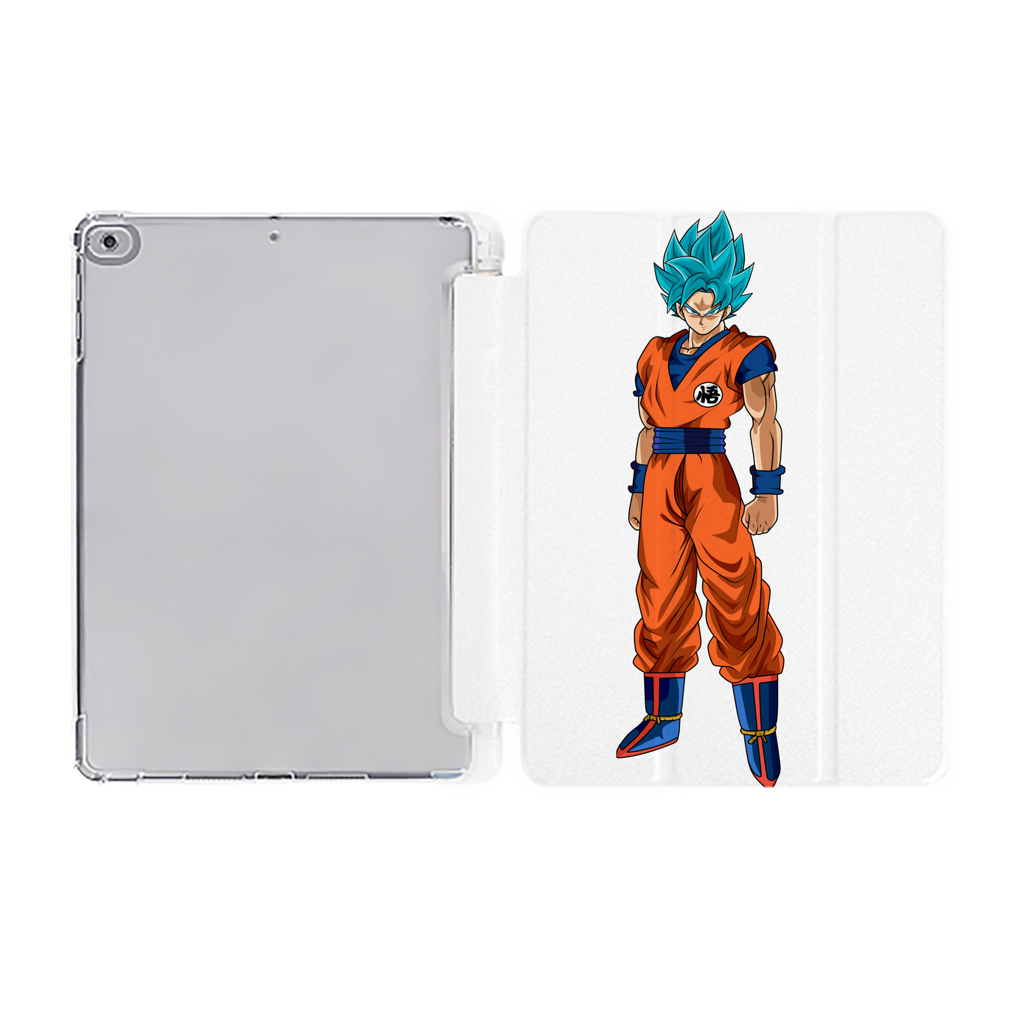 （画像用） ドラゴンボール 孫悟空（そん ごくう）Son Goku カカロット DRAGON BALL Kakarotto IPad ケース ペン収納付き 三つ折りスタンド PUレザー×シリコン 対応機種9.5/10.5/10.9インチ